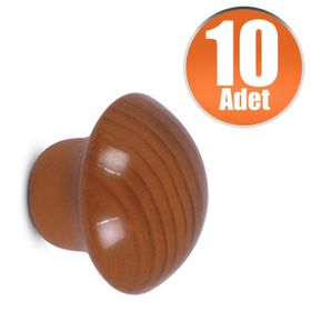 Badem10 Fındık 10 Adet Nobel Mantar Düğme Kulp Çekmece Dolap Kapak Kulbu