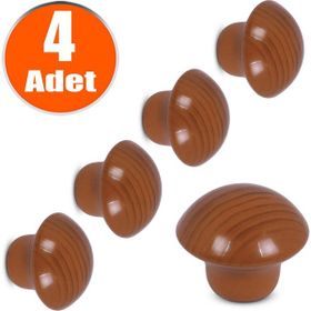 Badem10 Fındık 4 Adet Mantar Düğme Çekmece Dolap Kapak Kulbu