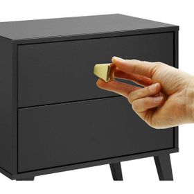 Badem10 Fonte Düğme Dolap Çekmece Plastik Gold Altın Tek Vidalı Kulp