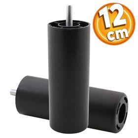Badem10 Gizli 12 cm Siyah Baza Mobilya Kanepe Sehpa TV Ünitesi Koltuk Orta Destek Ayağı