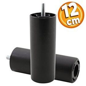 Badem10 Gizli 12 cm Siyah Baza Mobilya Kanepe Sehpa TV Ünitesi Koltuk Orta Destek Ayağı