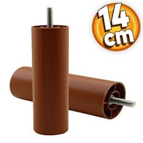 Badem10 Gizli Mobilya 14 cm Kahverengi Baza Kanepe Sehpa TV Ünitesi Koltuk Orta Destek Ayağı