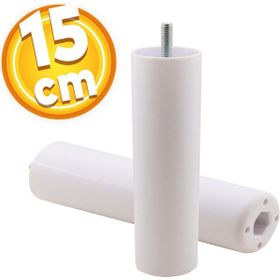 Badem10 Gizli Mobilya 15 cm Beyaz Baza Kanepe Sehpa TV Ünitesi Koltuk Orta Destek Ayağı