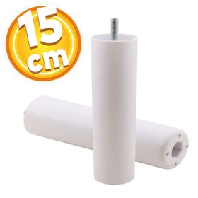 Badem10 Gizli Mobilya 15 cm Beyaz Baza Kanepe Sehpa TV Ünitesi Koltuk Orta Destek Ayağı