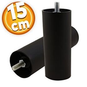 Badem10 Gizli Mobilya 15 cm Siyah Baza Kanepe Sehpa TV Ünitesi Koltuk Orta Destek Ayağı