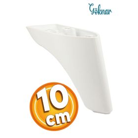 Badem10 Göknar Lüks 10 cm Beyaz Baza Mobilya Kanepe Sehpa TV Ünitesi Koltuk Ayağı