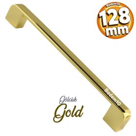 Badem10 Gölcük Mobilya Mutfak Dolabı Çekmece Dolap Kapak Altın Gold 128 mm Metal Kulp