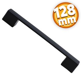 Badem10 Gölcük Mutfak Çekmece Dolap Kapak Siyah 128 mm Metal Kulp