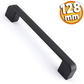 Badem10 Gölcük Mutfak Çekmece Dolap Kapak Siyah 128 mm Metal Kulp