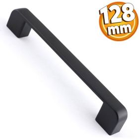 Badem10 Gölcük Mutfak Çekmece Dolap Kapak Siyah 128 mm Metal Kulp