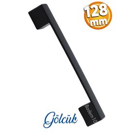 Badem10 Gölcük Mutfak Çekmece Dolap Kapak Siyah 128 mm Metal Kulp