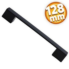 Badem10 Gölcük Mutfak Çekmece Dolap Kapak Siyah 128 mm Metal Kulp