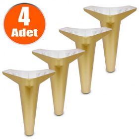 Badem10 Gold Baza Ayak 20 cm 4 Adet Mobilya Kanepe Sehpa Puf Koltuk Ayağı