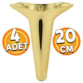 Badem10 Gold Baza Ayak 20 cm 4 Adet Mobilya Kanepe Sehpa Puf Koltuk Ayağı