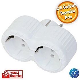 Badem10 Golyat 2'li Topraklı Çoklu Priz