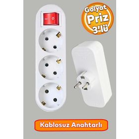 Badem10 Golyat 3'lü Topraklı Çoklu Priz