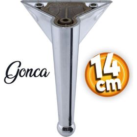 Badem10 Gonca Lüks Mobilya Kanepe Sehpa Tv Ünitesi Koltuk Ayağı 14 cm Krom Renk Baza Ayak