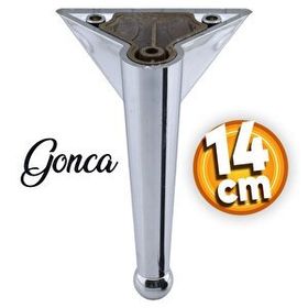 Badem10 Gonca Lüks Mobilya Kanepe Sehpa Tv Ünitesi Koltuk Ayağı 14 cm Krom Renk Baza Ayak
