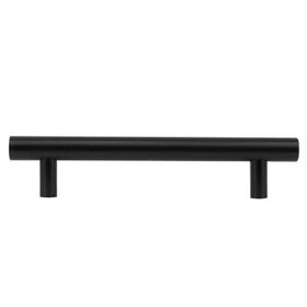 Badem10 Gülboylu Dolap Kapak Çekmece 128 mm Mat Siyah Metal Kulp