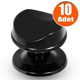 Badem10 Gülkumru Kapı Tokmağı Kapı Topuzu Babası Kolu Siyah 10 Metal Tokmak