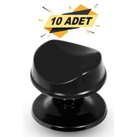 Badem10 Gülkumru Kapı Tokmağı Kapı Topuzu Babası Kolu Siyah 10 Metal Tokmak