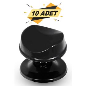 Badem10 Gülkumru Kapı Tokmağı Kapı Topuzu Babası Kolu Siyah 10 Metal Tokmak