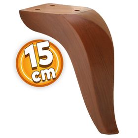 Badem10 Harvey Lüks 15 cm Kahverengi Ahşap Desenli Baza Mobilya Kanepe Sehpa TV Ünitesi Koltuk Ayağı