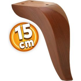 Badem10 Harvey Lüks 18 cm Kahverengi Ahşap Desenli Baza Mobilya Kanepe Sehpa TV Ünitesi Koltuk Ayağı