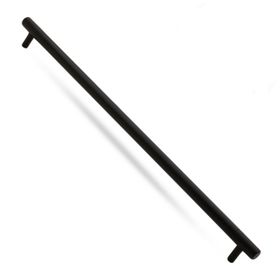 Badem10 Hitit Çekmece Dolap Kapak 256 mm Mat Siyah Metal Kulp