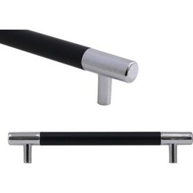 Badem10 Hitit Mobilya Mat Siyah Metal 128 mm Dolap Kapak Çekmece Kulbu