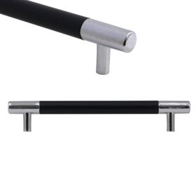 Badem10 Hitit Mobilya Mat Siyah Metal 128 mm Dolap Kapak Çekmece Kulbu