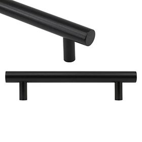 Badem10 Hitit Mobilya Mat Siyah Metal 96 mm Dolap Kapak Çekmece Kulbu