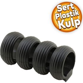 Badem10 İcon Çekmece Mutfak Dolap Kapak Mat Siyah Sert Plastik Kulp