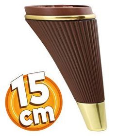Badem10 İron Lüks 15 cm Ahşap Desenli Gold Baza Mobilya Kanepe Sehpa TV Ünitesi Koltuk Ayağı