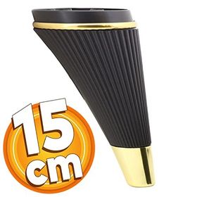 Badem10 İron Lüks 15 cm Siyah Gold Baza Mobilya Kanepe Sehpa TV Ünitesi Koltuk Ayağı