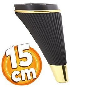 Badem10 İron Lüks 15 cm Siyah Gold Baza Mobilya Kanepe Sehpa TV Ünitesi Koltuk Ayağı