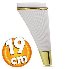 Badem10 İron Lüks 19 cm Beyaz Gold Baza Mobilya Kanepe Sehpa TV Ünitesi Koltuk Ayağı