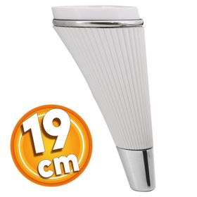 Badem10 İron Lüks 19 cm Beyaz Krom Baza Mobilya Kanepe Sehpa TV Ünitesi Koltuk Ayağı