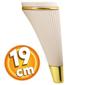 Badem10 İron Lüks 19 cm Krem Gold Baza Mobilya Kanepe Sehpa TV Ünitesi Koltuk Ayağı