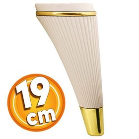 Badem10 İron Lüks 19 cm Krem Gold Baza Mobilya Kanepe Sehpa TV Ünitesi Koltuk Ayağı