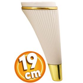 Badem10 İron Lüks 19 cm Krem Gold Baza Mobilya Kanepe Sehpa TV Ünitesi Koltuk Ayağı