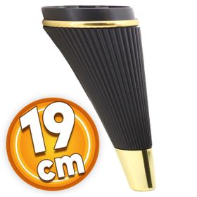 Badem10 İron Lüks 19 cm Siyah Gold Baza Mobilya Kanepe Sehpa TV Ünitesi Koltuk Ayağı