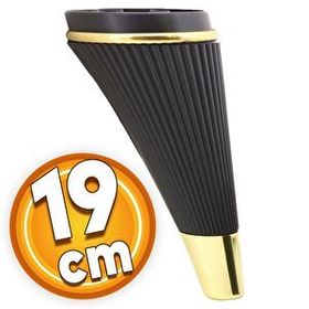 Badem10 İron Lüks 19 cm Siyah Gold Baza Mobilya Kanepe Sehpa TV Ünitesi Koltuk Ayağı