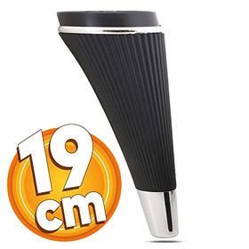 Badem10 İron Lüks 19 cm Siyah Krom Baza Ayak Mobilya Kanepe Sehpa TV Ünitesi Koltuk Ayağı
