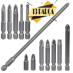 Badem10 Izeltaş-Klytek Matkap Bits Düz Yıldız Torx 13 Parça Vidalama Ucu