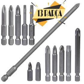 Badem10 Izeltaş-Klytek Matkap Bits Düz Yıldız Torx 13 Parça Vidalama Ucu