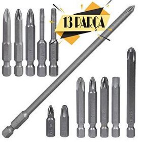 Badem10 Izeltaş-Klytek Matkap Bits Düz Yıldız Torx 13 Parça Vidalama Ucu
