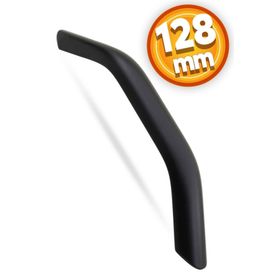 Badem10 Jüpiter 128 mm Mat Siyah Metal Çekmece Dolap Kapak Kulbu