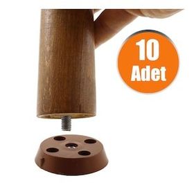 Badem10 Kahverengi 10 Adet Ayak Tabanı Açılı Dereceli Mobilya Masa Sehpa Ayak Bağlantı Aparatı