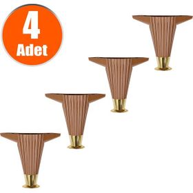Badem10 Kahverengi 12 cm 4 Adet Mobilya Kanepe Masa Sehpa Ayağı Baza Ayak